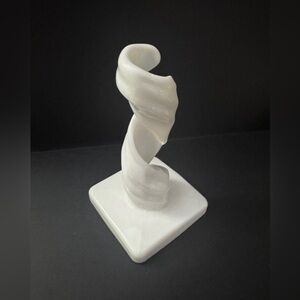 Vintage Westmoreland Twist Milk Glass Candlestick 6.5 Marked